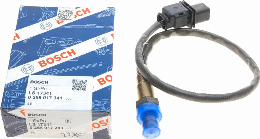 BOSCH 0 258 017 341 - Ламбда-сонда vvparts.bg