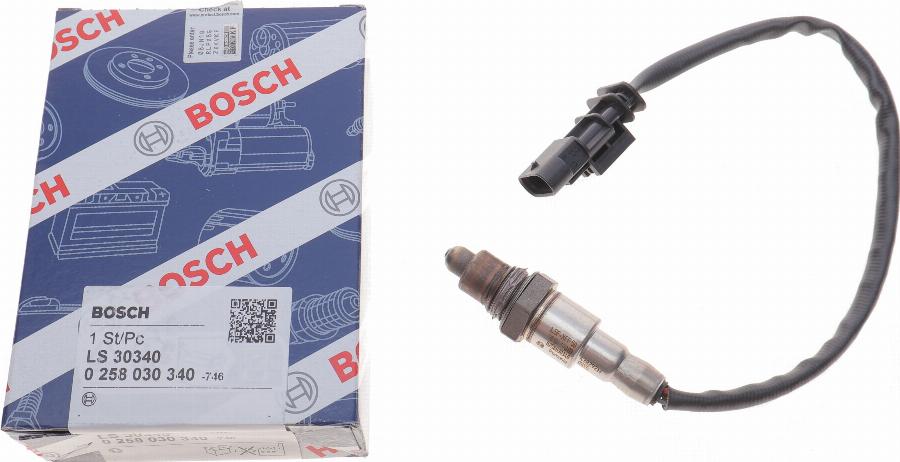 BOSCH 0 258 030 340 - Ламбда-сонда vvparts.bg