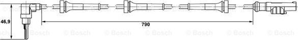 BOSCH 0 265 007 636 - Датчик, обороти на колелото vvparts.bg