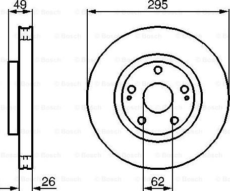 BOSCH 0 204 173 008 - Спирачен диск vvparts.bg