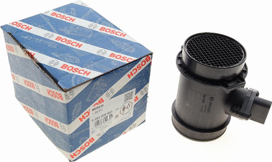 BOSCH 0 281 006 681 - Въздухомер-измерител на масата на въздуха vvparts.bg