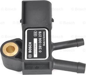 BOSCH 0 281 006 278 - Сензор, налягане изпускателен колектор vvparts.bg