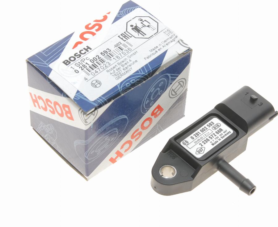 BOSCH 0 281 002 593 - Датчик, налягане при принудително пълнене vvparts.bg