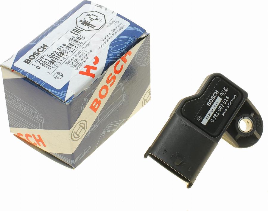 BOSCH 0 281 002 514 - Датчик, температура на входящия въздух vvparts.bg