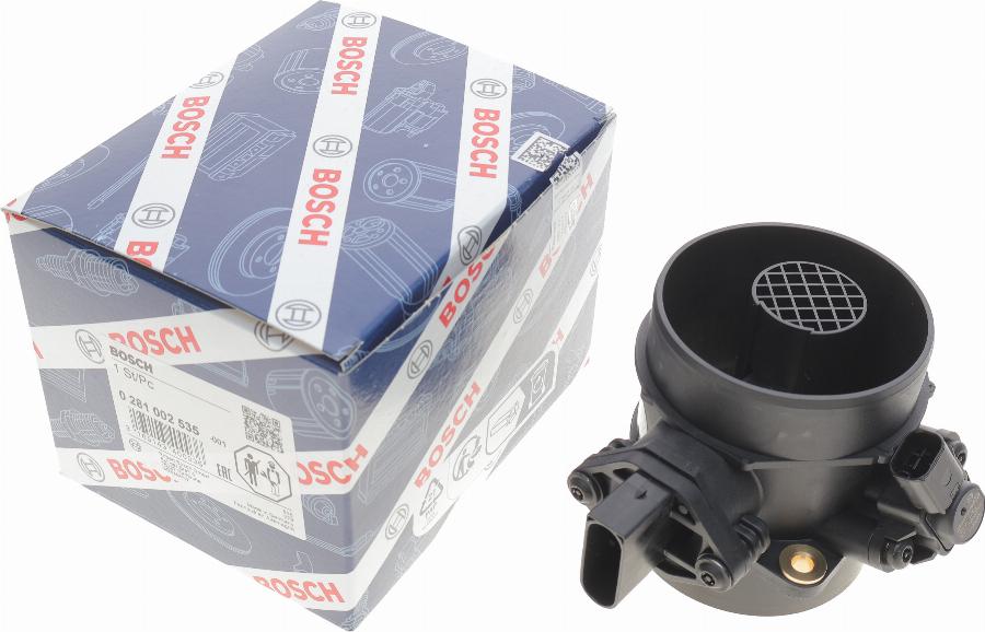 BOSCH 0 281 002 535 - Въздухомер-измерител на масата на въздуха vvparts.bg