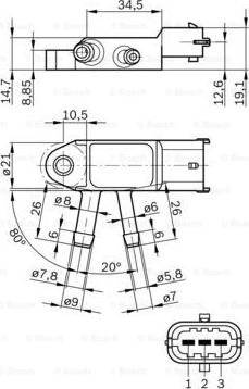 BOSCH 0 281 002 772 - Сензор, налягане изпускателен колектор vvparts.bg