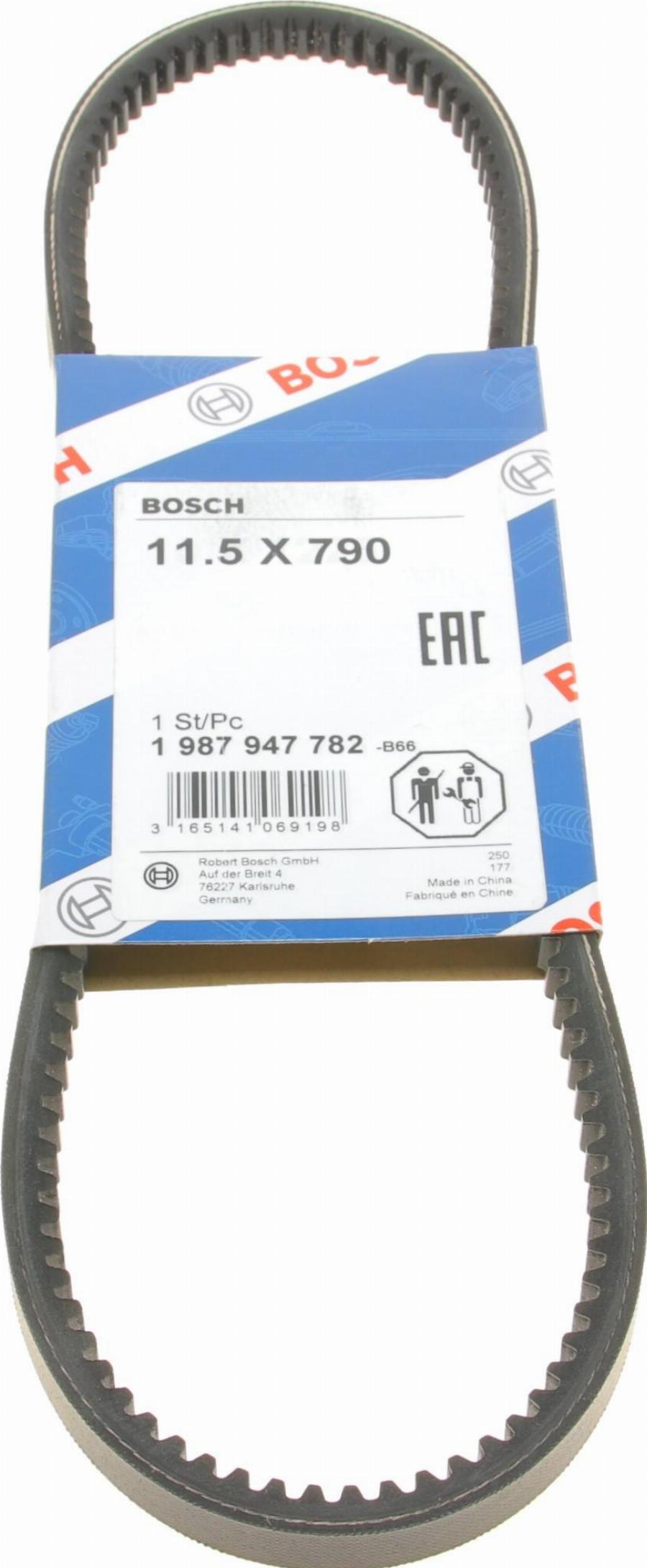 BOSCH 1 987 947 782 - Трапецовиден ремък vvparts.bg