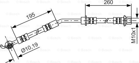 BOSCH 1 987 481 408 - Спирачен маркуч vvparts.bg