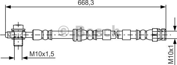 BOSCH 1 987 481 693 - Спирачен маркуч vvparts.bg