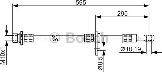 BOSCH 1 987 481 044 - Спирачен маркуч vvparts.bg