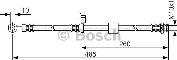 BOSCH 1 987 481 054 - Спирачен маркуч vvparts.bg