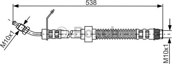 BOSCH 1 987 481 151 - Спирачен маркуч vvparts.bg