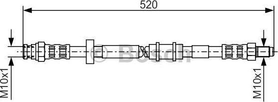 BOSCH 1 987 481 158 - Спирачен маркуч vvparts.bg