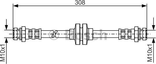 BOSCH 1 987 481 185 - Спирачен маркуч vvparts.bg