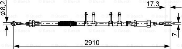 BOSCH 1 987 482 447 - Жило, ръчна спирачка vvparts.bg