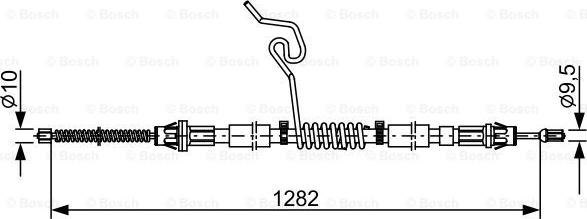 BOSCH 1 987 482 462 - Жило, ръчна спирачка vvparts.bg