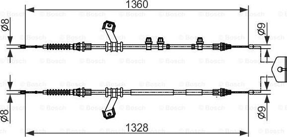 BOSCH 1 987 482 422 - Жило, ръчна спирачка vvparts.bg