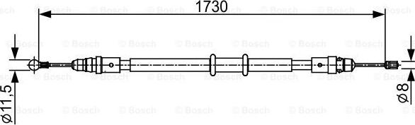 BOSCH 1 987 482 549 - Жило, ръчна спирачка vvparts.bg