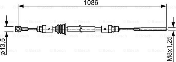 BOSCH 1 987 482 547 - Жило, ръчна спирачка vvparts.bg