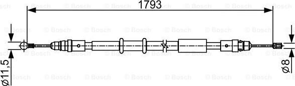 BOSCH 1 987 482 550 - Жило, ръчна спирачка vvparts.bg