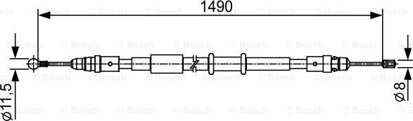 BOSCH 1 987 482 553 - Жило, ръчна спирачка vvparts.bg