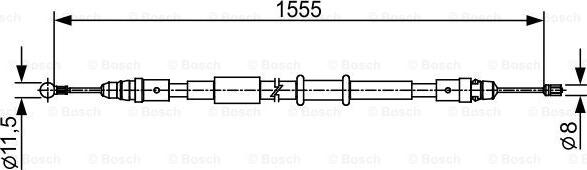 BOSCH 1 987 482 552 - Жило, ръчна спирачка vvparts.bg