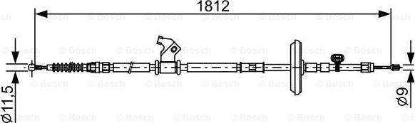 BOSCH 1 987 482 503 - Жило, ръчна спирачка vvparts.bg