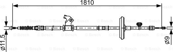 BOSCH 1 987 482 507 - Жило, ръчна спирачка vvparts.bg