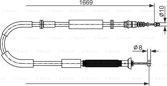 BOSCH 1 987 482 588 - Жило, ръчна спирачка vvparts.bg