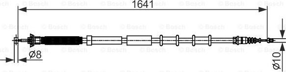 BOSCH 1 987 482 582 - Жило, ръчна спирачка vvparts.bg