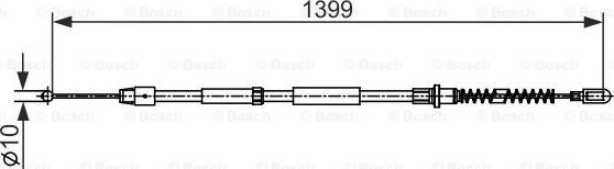 BOSCH 1 987 482 539 - Жило, ръчна спирачка vvparts.bg