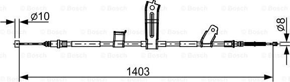 BOSCH 1 987 482 522 - Жило, ръчна спирачка vvparts.bg