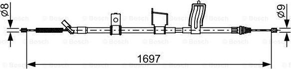 BOSCH 1 987 482 628 - Жило, ръчна спирачка vvparts.bg