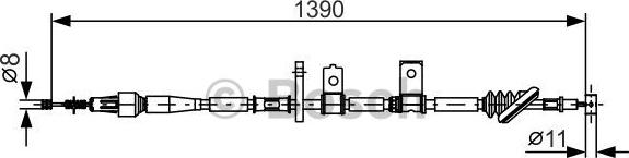 BOSCH 1 987 482 090 - Жило, ръчна спирачка vvparts.bg