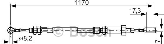 BOSCH 1 987 482 004 - Жило, ръчна спирачка vvparts.bg