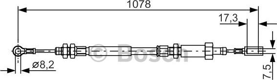 BOSCH 1 987 482 002 - Жило, ръчна спирачка vvparts.bg