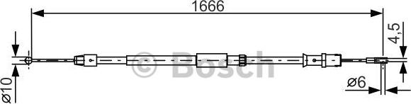 BOSCH 1 987 482 032 - Жило, ръчна спирачка vvparts.bg