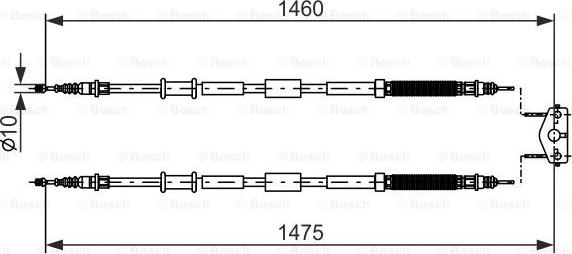 BOSCH 1 987 482 198 - Жило, ръчна спирачка vvparts.bg