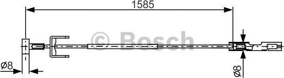 BOSCH 1 987 482 145 - Жило, ръчна спирачка vvparts.bg