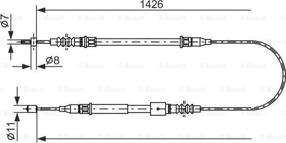 BOSCH 1 987 482 140 - Жило, ръчна спирачка vvparts.bg