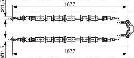 BOSCH 1 987 482 141 - Жило, ръчна спирачка vvparts.bg