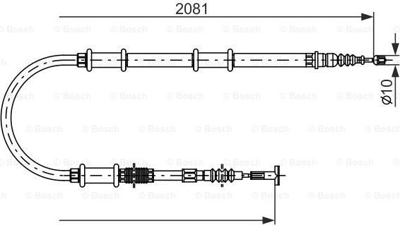 BOSCH 1 987 482 181 - Жило, ръчна спирачка vvparts.bg