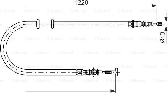 BOSCH 1 987 482 182 - Жило, ръчна спирачка vvparts.bg