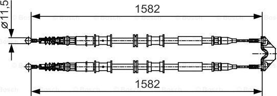 BOSCH 1 987 482 138 - Жило, ръчна спирачка vvparts.bg