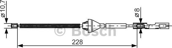 BOSCH 1 987 482 122 - Жило, ръчна спирачка vvparts.bg