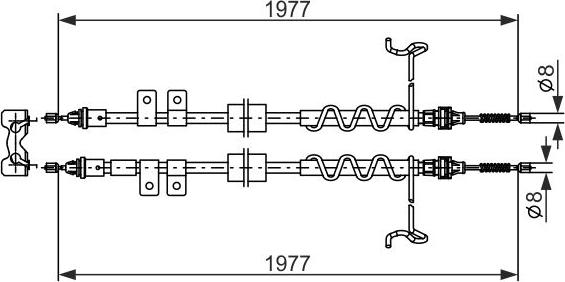 BOSCH 1 987 482 870 - Жило, ръчна спирачка vvparts.bg