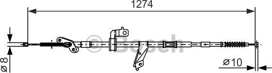 BOSCH 1 987 482 366 - Жило, ръчна спирачка vvparts.bg