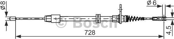 BOSCH 1 987 482 301 - Жило, ръчна спирачка vvparts.bg