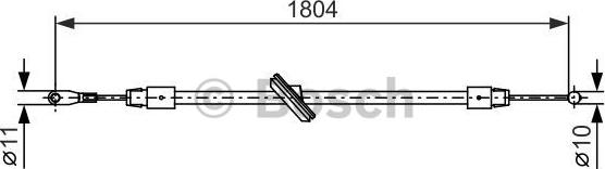 BOSCH 1 987 482 380 - Жило, ръчна спирачка vvparts.bg