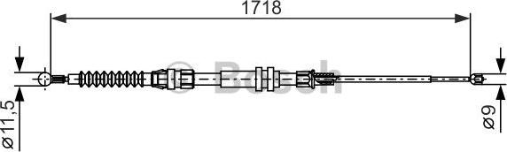 BOSCH 1 987 482 378 - Жило, ръчна спирачка vvparts.bg